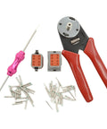 416 Piece DT Connector Kit With Crimping Pliers And Removal Tool, IP67 Gray Housing, 6-pin connectors, 14 to 20 AWG contacts visible