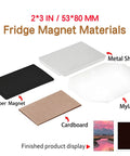 Go-To DIY Button Maker Refill Kit materials image showing metal shell, rubber magnet, cardboard, and mylar.