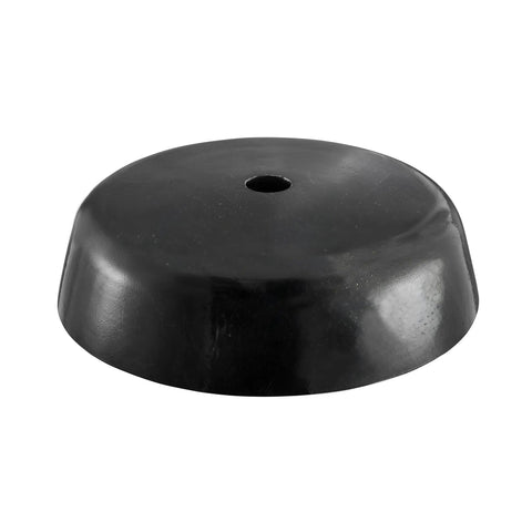 Avallon 16.5 Inch Round Glass Vessel Sink In Black For Above Counter Install, side view angle showing no faucet holes.
