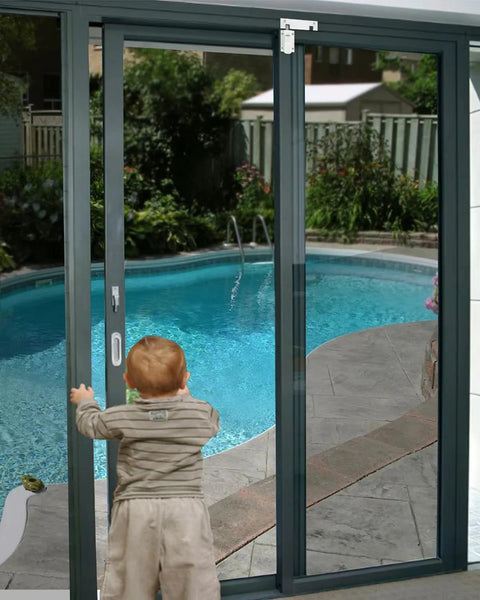 Sliding Door Lock For Glass And Patio Doors, 2.5 Inch Long By 1.5 Inch Wide, Fits Frames At Least 2 Inches Wide, Simple Install