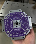 ESPTRS Arrow Welding Magnets, purple metal construction, 4-pack with 28 lb holding capacity per magnet for multi-angle welding positioning.