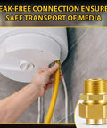 Using 8 Pack 3/4 Inch NPT Brass Pipe Fittings Set With CSST Male NPT Adapters for safe gas connections with leak-free design