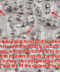 Bevel Diamond Hand Edge Profiling Wheel 1/2 Inch For Granite Concrete Marble Countertops Coarse Grit 30/40 vacuum brazed detail