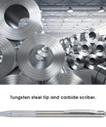 Top Shelf Diamond Tipped Engraving Pen For Glass And Metal With Killer Precision Scriber Tool Nifty Craft Marker For Diy Projects And Fine Lettering Works In Sleek Silver Finish on tungsten steel rolls.