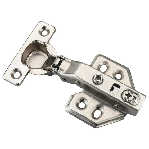 26mm Mini Cup Soft Close Cabinet Hinges For Thin Doors Full Overlay Concealed Hinges With Screws Nickel Finish 2 Pack