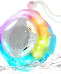 Shower Bluetooth Speaker Waterproof IPX7 with Floating Design and LED Light, ideal for travel and poolside use, front view.