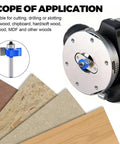 Scope of application for Rabbeting Router Bits Set For Precise Rabbet Slots, 1/4 Inch Shank, 4-Piece Carbide Tipped Kit on wood types.