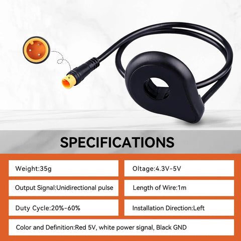 High Performance Pedal Assist Sensor For Ebikes With 12 Magnets Fast Pedal Speed Sensor For Electric Bicycles Easy Mount Bicycle Assistance Accessory For Smoother Rides And More Power On Demand