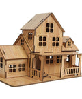 All Wood 3D Puzzle Kit For Adults And Teens, Dope Log Cabin Miniature House Build, DIY Wood Model With Laser Cut Pieces, Clear Instructions