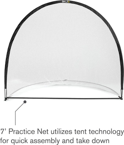 7' practice net for Home Golf Driving Range Kit With Net, Limited Flight Balls, Launch Pad And Tees For Backyard Practice