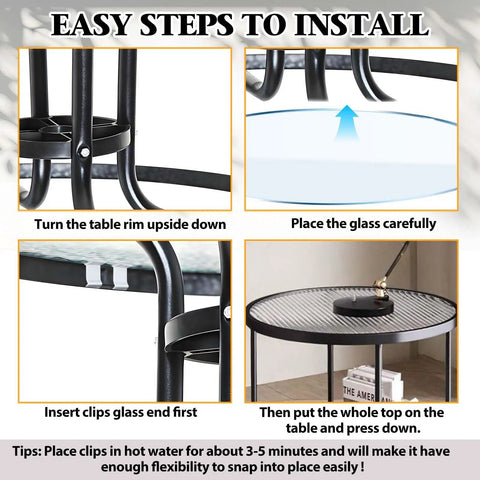 Step-by-step guide to install 16 Pack Table Rim Clips For Glass And Acrylic Tabletops Nylon White Clips One And One Quarter Inch By Thirteen Sixteenths Inch Patio Furniture Clips For No Fuss Install To Help Support Rims And Keep Tops Steady