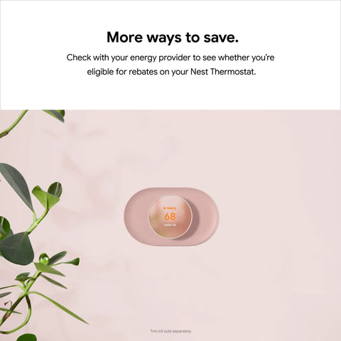 Nest Thermostat With Wifi Programmable Temperature Control Energy Star Certified No Brainer Setup displayed on wall