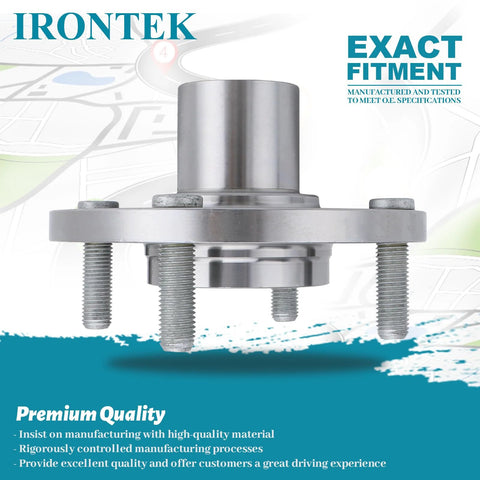 Front Wheel Hub Bearing 517503-D003 Direct Fit Drop In Replacement For 2002 2005 Hyundai Sonata And 2003 2006 Kia Optima Four Lug Front Driver Or Passenger Side Hub Assembly product image showcasing the hub from an angle