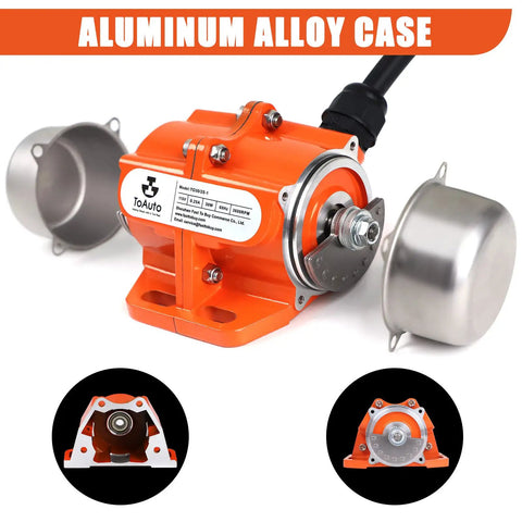Concrete Vibrator Motor 30W for Shaker Table with Aluminum Alloy Housing, 3600 RPM, 110V AC single-phase, durable design