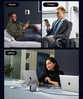 GaN 100W USB C Charger With Four Ports, Ultra Compact Foldable Power Adapter For Laptops and Phones On the Go, Fast 100W Charging For MacBook Pro and Air, iPad Pro, iPhone 17 16 15 Series, Galaxy S25 S24, Pixel 10 9, Steam Deck, Pixelbook, in home, travel, and office use