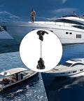 Heavy-Duty Trolling Motor Stabilizer Mount For Terrova Ulterra Riptide Power Drive with boats in background on water