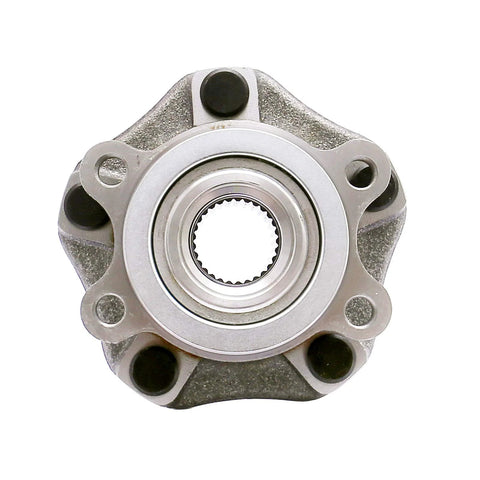 Front view of Front Wheel Hub Bearing Assembly For Nissan Leaf 2013-2017, Nissan NV200 2013-2018, Nissan Sentra 2013-2018, Chevy City Express 2015-2018, 5 Lug Front Hub, OE Quality, ISO TS 16949 Certified