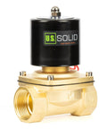 Brass Solenoid Valve One And A Quarter Inch 24V DC Normally Closed With Viton Seal for chemical resistance in industrial use