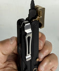 Brass Hammer Head Modification for EDC Multitool Upgrade, CNC Made, Dual Locking System for precise closed carry, tactical use