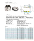 Heavy Duty Mechanical Shaft Seal With Single Spring FKM Rubber Design Fits Water Pump Ranging 28 To 90 Mm with specifications.