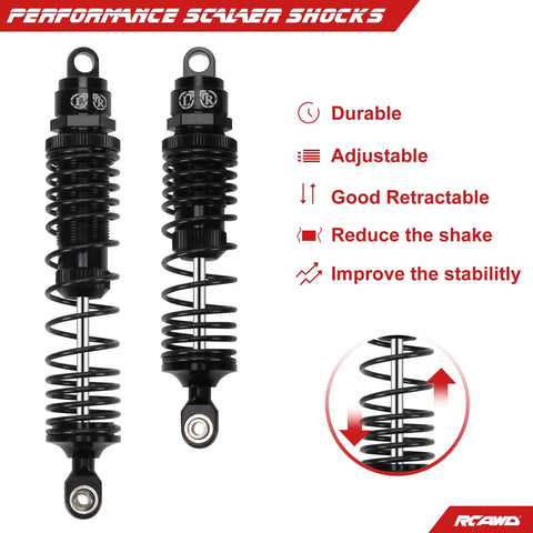 Big Bore RC Shock Absorber Damper 5862 Aluminum For One Tenth Scale Slash Hoss Rustler 4x4 VXL with features displayed