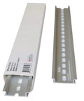 Two Piece DIN Rail Slotted Aluminum Alloy Channel With Anodized Finish, 12 Inch Length, 35mm Width, 7.5mm Height, Lightweight