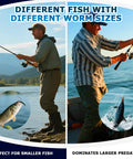 Anglers using Pro Bass Fishing Wacky Rig Kit With 143 Piece Set Soft Plastic Worms In Four Colors 50 O Rings 40 Hooks And Wacky Rig Tool