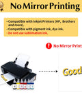 Dark T Shirt Transfer Paper Pack With 20 Sheets 8.5x11 And 2 Reusable Teflon Sheets For Inkjet Printers Printable HTV No Mirror Printing