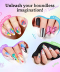 24 Colors Dual Ended Nail Art Pens Set With Quick Dry Acrylic Paint Markers used for creative lettering, lines, dots, and pictures