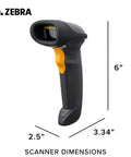 Beefy Corded Handheld Barcode Scanner Kit With Gooseneck Stand And USB Cable Twilight Black LS2208 Standard Range Laser Scanner