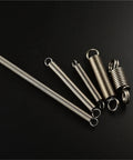 Must Have Stainless Steel Tension Springs With Hooks, set of heavy-duty extension coil springs, 10mm diameter, 20mm length.