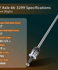 Right side front CV axle for Front Driver And Passenger Side CV Axle And Wheel Bearing Set For 1999 2004 Jeep Grand Cherokee