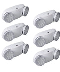 Emergency Lighting Fixtures With Battery Backup For Commercial Use Two Adjustable LED Light Heads 120V Or 277V AC UL Certified