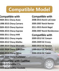 Icyhaws engine coolant temperature sensor compatibility chart listing Chevrolet, Buick, GMC models spanning 1999–2016.