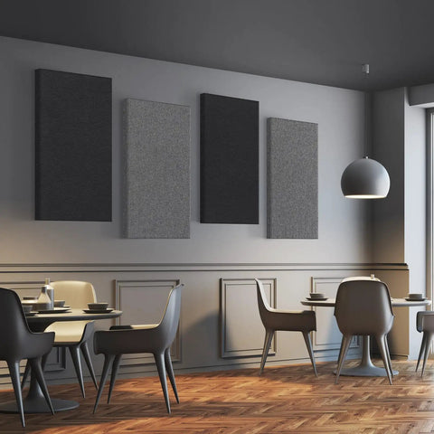 Two-Piece Studio-Grade Fiberglass Acoustic Panels 47.2 By 23.6 Inches For Studio Office And Home Theater Soundproofing