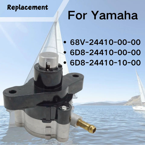 Outboard Fuel Pump Replacement For Yamaha 75HP 80HP 90HP 95HP 100HP 115HP And Mercury 75HP 90HP 115HP 4-Stroke Boats OE Replacement 68V-24410-00-00 on a sailboat background