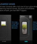 Comparison of zipper window designs on Heavy Duty 10x10 Indoor Grow Tent With 1 Inch Steel Poles 2000D Canvas.