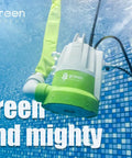 Zero Puddle Headache Automatic Submersible Utility Pump With Smart Water Sensor for draining water from pools underwater.
