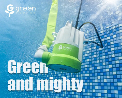 Zero Puddle Headache Automatic Submersible Utility Pump With Smart Water Sensor for draining water from pools underwater.