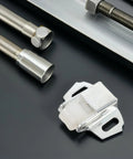 Heavy Duty Door Roller Catch Set For Cabinet And Closet Doors With Iron Construction And Silver Finish Secure Closure Easy Install