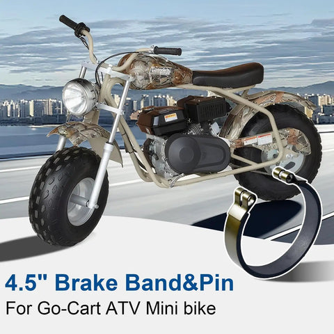 Go Kart Brake Band Kit 4 And A Half Inch Replacement Drum Brake Band With Pin For Go Karts ATVs Mini Bikes Yard Carts Yerf Dog