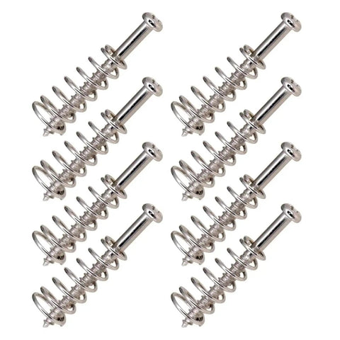 8 Piece Guitar Bass Neck Plate Hardware Kit With Mounting Screws And Springs Height Adjustable Replacement Screws For Neck Plate lightweight iron silver