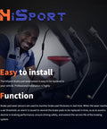 HiSport front brake pad wear sensors, 2 pcs with connectors, front view