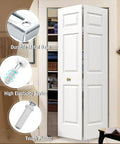 No Cap Heavy Duty Bifold Door Repair Kit For Closet Sliders Slick Rollers And Smooth Tracks with durable metal base and tough plastic parts.