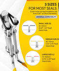 Pro Grade 3 Pack Hydraulic Seal Installation Tools Set For Cylinder Piston Seals And U Cup Rod Seals, three size options displayed