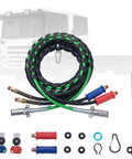 15 Foot Semi Truck Air Lines Kit With Glad Hands And 3 In 1 Air Hoses Plus 7 Way ABS Power Line Includes 2 Glad Hands 4 Seals