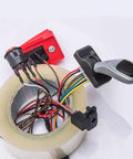 12V Wiring Harness With 2.4G Remote Control Circuit Board Switch Pedal Wires Overload Protector For Kids Electric Ride On Cars Complete Accessory Set No Gearbox Or Battery Included showcasing wiring components and pedal switch.
