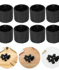 12 Pack Plastic Tape Dispenser Replacement Cores, No Sweat Install, Smooth Tape Application, Durable Spare Parts For Home Office, School And Desk Supplies black plastic cores shown in pack