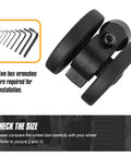 2 Pack Luggage Wheel Replacement Set For Suitcases, 55 Mm Diameter, 25 Mm Axle, Universal Silent 360 Degree Spinner Wheels