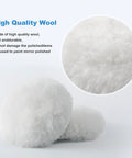 Close-up of Five Piece 3 Inch Wool Buffing Pad Set for Drill With Hook and Loop Backing M10 Adapter Natural Wool Polishing Pads